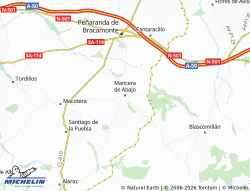 Mapa MICHELIN Mancera de Abajo - ViaMichelin