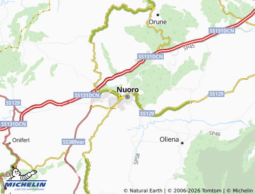 Mapa MICHELIN Nuoro - ViaMichelin