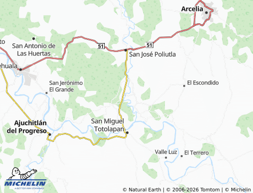 MICHELIN Santa Rosa Oriente map - ViaMichelin