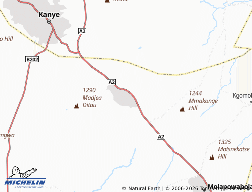 Mapa MICHELIN Lotlhakani - ViaMichelin