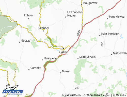 Mappa MICHELIN Callac - ViaMichelin