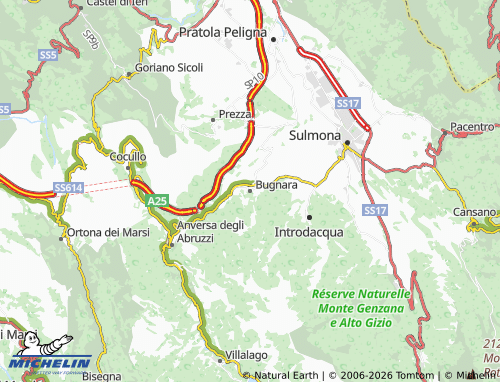 Mapa MICHELIN Bugnara - ViaMichelin