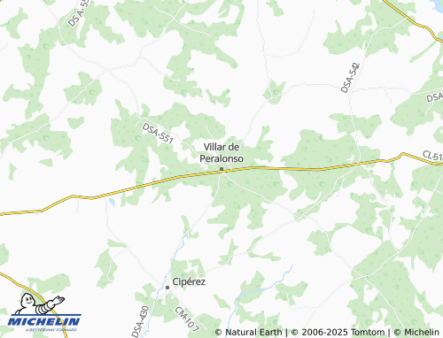 MICHELIN Villar de Peralonso map - ViaMichelin