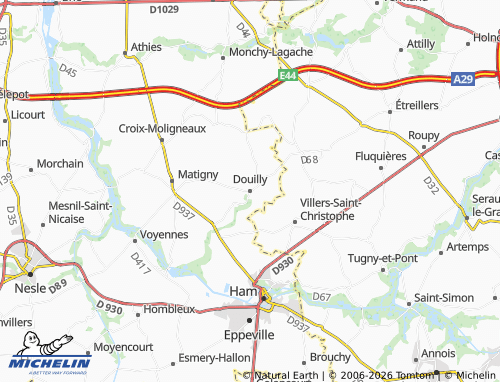 MICHELIN Douilly map - ViaMichelin