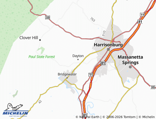 Mappa MICHELIN Dayton - ViaMichelin