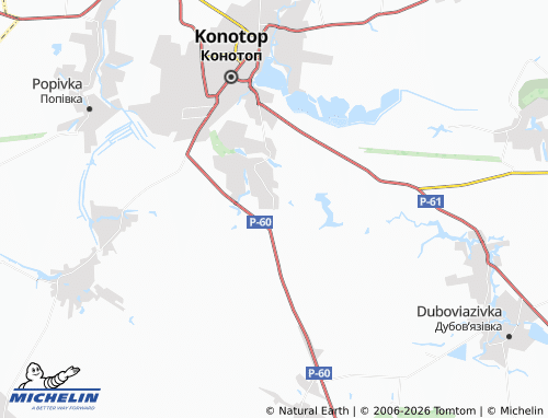 Mapa MICHELIN Pidlypne - ViaMichelin