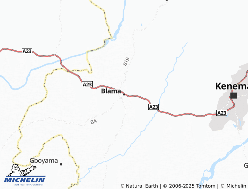 MICHELIN Blama map - ViaMichelin