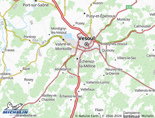 Mappa MICHELIN Échenoz-la-Méline - ViaMichelin