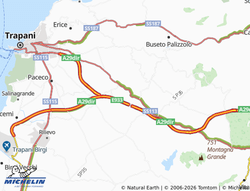 MICHELIN Dattilo Soprano map - ViaMichelin