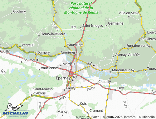 Mapa MICHELIN Dizy - ViaMichelin