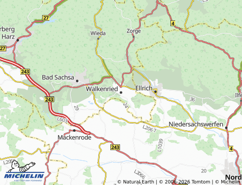 MICHELIN Walkenried map - ViaMichelin