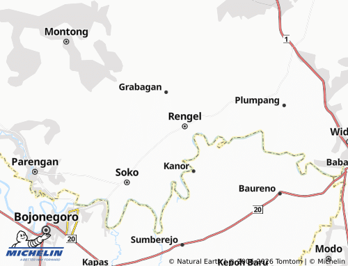 MICHELIN Sawahan map - ViaMichelin
