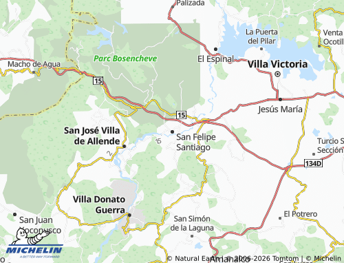 MICHELIN-Landkarte San Felipe Santiago - ViaMichelin