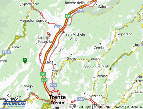 Mappa MICHELIN Giovo - ViaMichelin