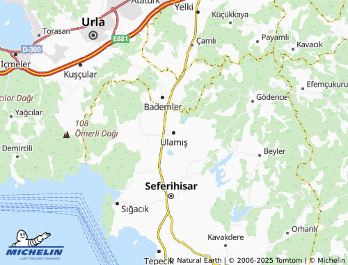 MICHELIN Ulamış map - ViaMichelin