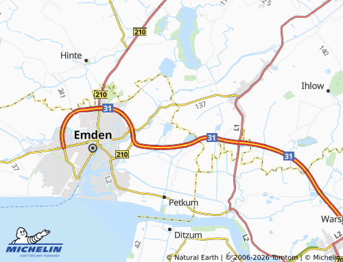 MICHELIN Uphuser Schwager map - ViaMichelin