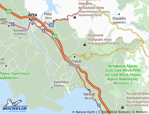 MICHELIN Kompoti map - ViaMichelin