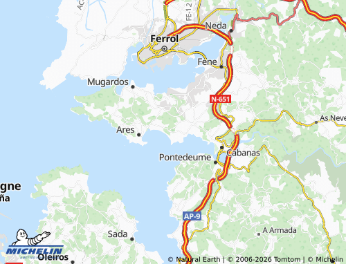 Mapa MICHELIN As Pezoas - ViaMichelin
