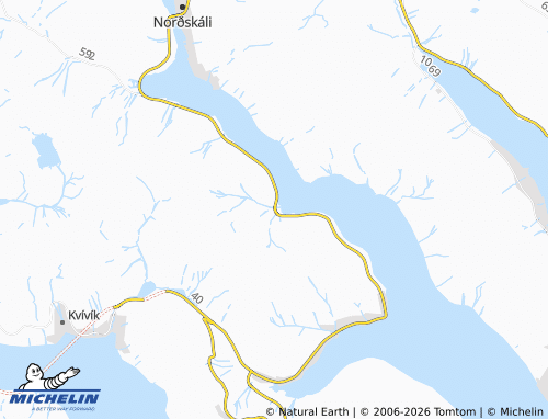 Kaart MICHELIN Hósvík - ViaMichelin