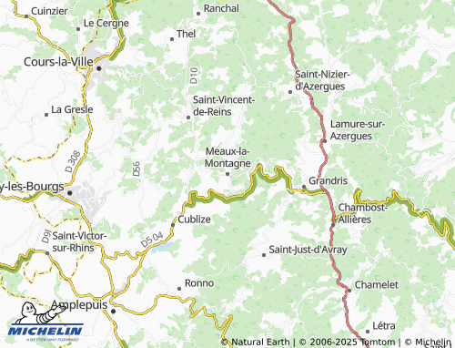 Carte MICHELIN Meaux-la-Montagne - ViaMichelin