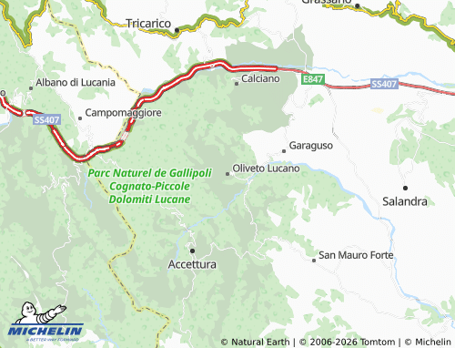 Carte MICHELIN Oliveto Lucano - ViaMichelin