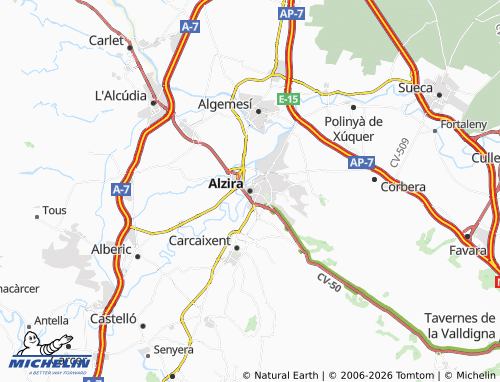 Mappa MICHELIN Alzira - ViaMichelin