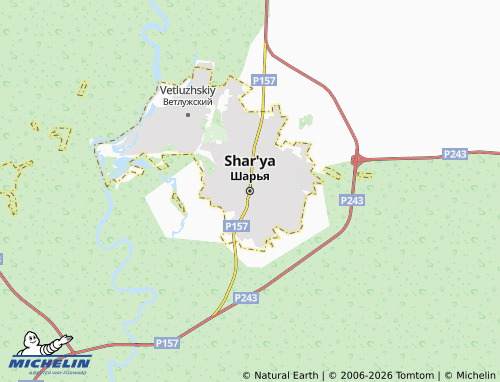 Carte MICHELIN Shar'ya - ViaMichelin