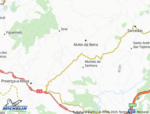 MICHELIN Pena Falcão map - ViaMichelin