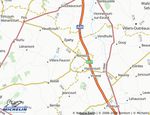 Mappa MICHELIN Ronssoy - ViaMichelin