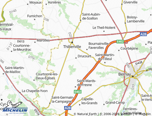 MICHELIN Drucourt map - ViaMichelin