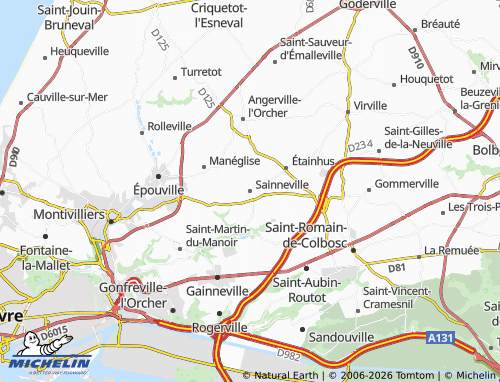 MICHELIN Sainneville map - ViaMichelin