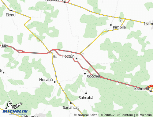 MICHELIN Hoctún map - ViaMichelin