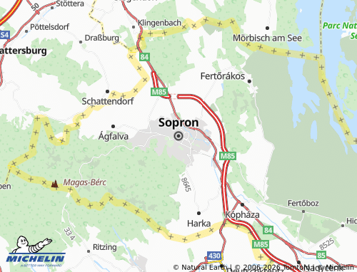Kaart MICHELIN Sopron - ViaMichelin
