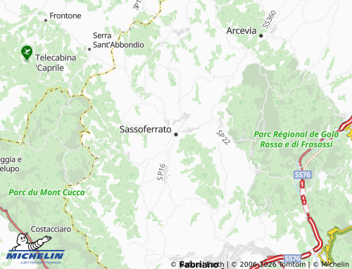 Carte MICHELIN Sassoferrato - ViaMichelin