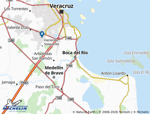 Kaart MICHELIN Boca del Rio - ViaMichelin