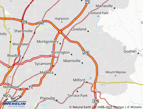 MICHELIN Remington map - ViaMichelin