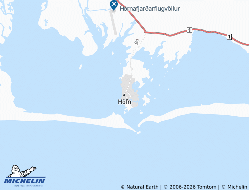 MICHELIN Hofn map - ViaMichelin