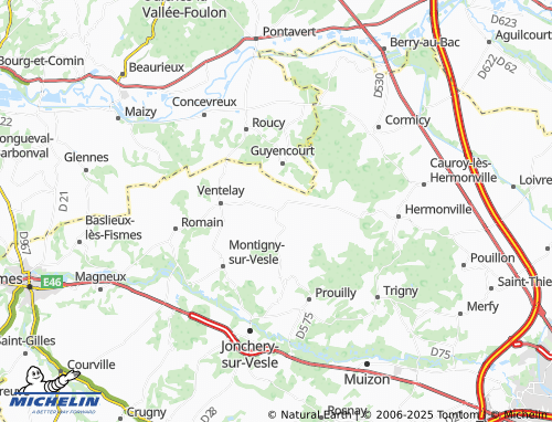 MICHELIN Bouvancourt map - ViaMichelin