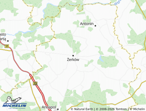 Carte MICHELIN Żerków - ViaMichelin