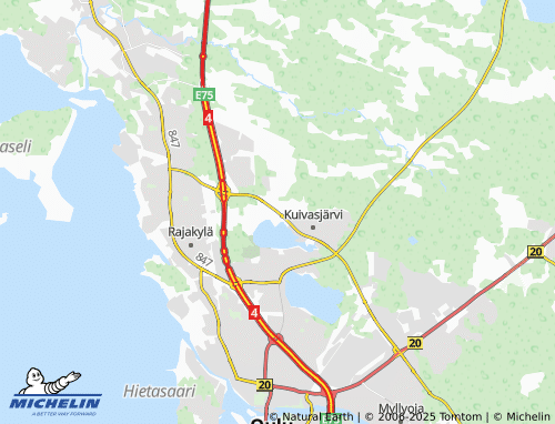 MICHELIN Ahvenoja map - ViaMichelin