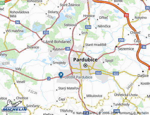 Mappa MICHELIN Pardubice II - ViaMichelin