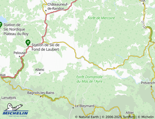 MICHELIN Belvezet map - ViaMichelin