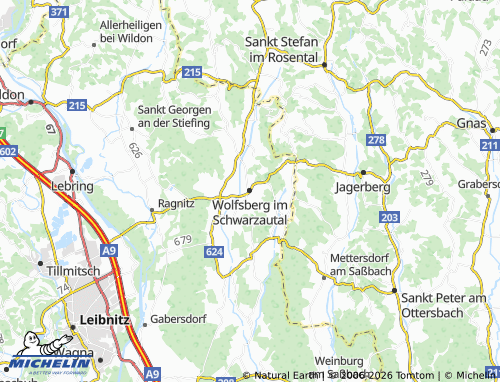 MICHELIN Wolfsberg im Schwarzautal map - ViaMichelin