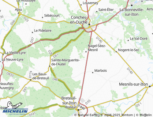 MICHELIN Beaubray map - ViaMichelin