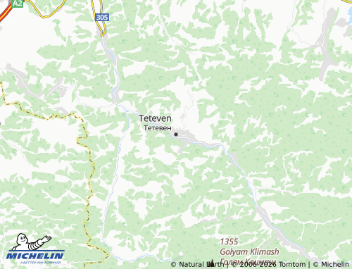 MICHELIN Teteven map - ViaMichelin