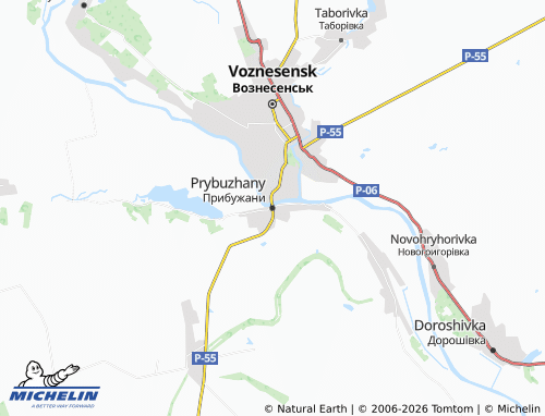 MICHELIN Prybuzhany map - ViaMichelin