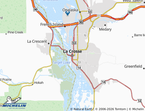 Carte MICHELIN La Crosse - ViaMichelin