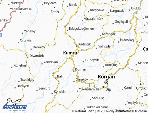 MICHELIN Demircili map - ViaMichelin