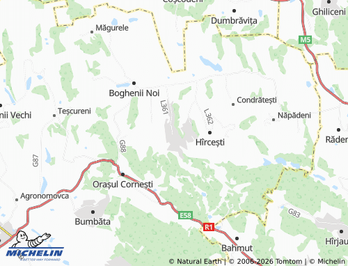Mappa MICHELIN Sinești - ViaMichelin