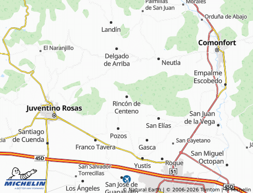 MICHELIN-Landkarte Rincón de Centeno - ViaMichelin